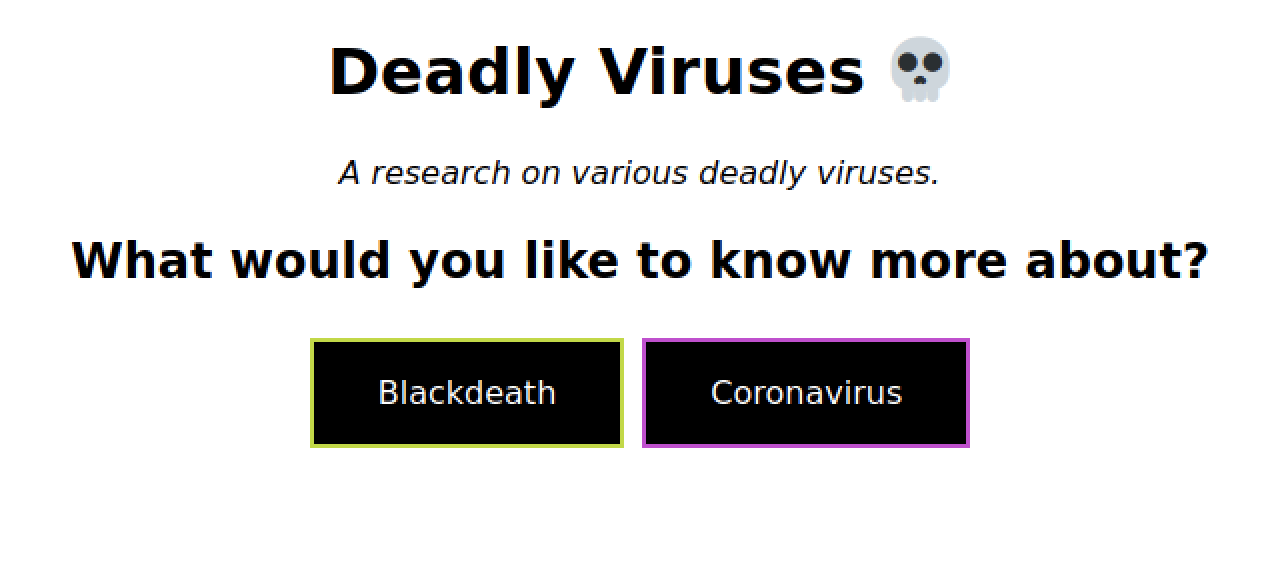 Blackdeath & Coronavirus webpage